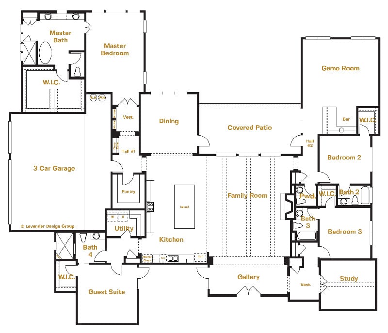 9007 Midland | Floor Plan | Sitterle Homes