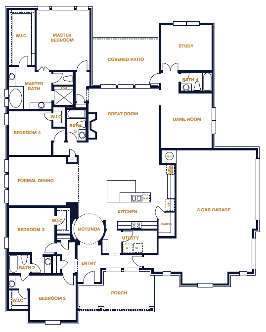 Newman Floor Plan | Belle Oaks | Sitterle Homes