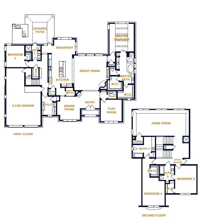 Newman Floor Plan | Belle Oaks | Sitterle Homes