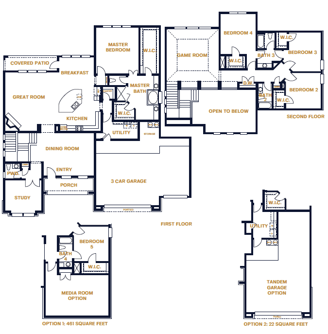 7020 Cheyenne Floor Plan | Belle Oaks | Sitterle Homes