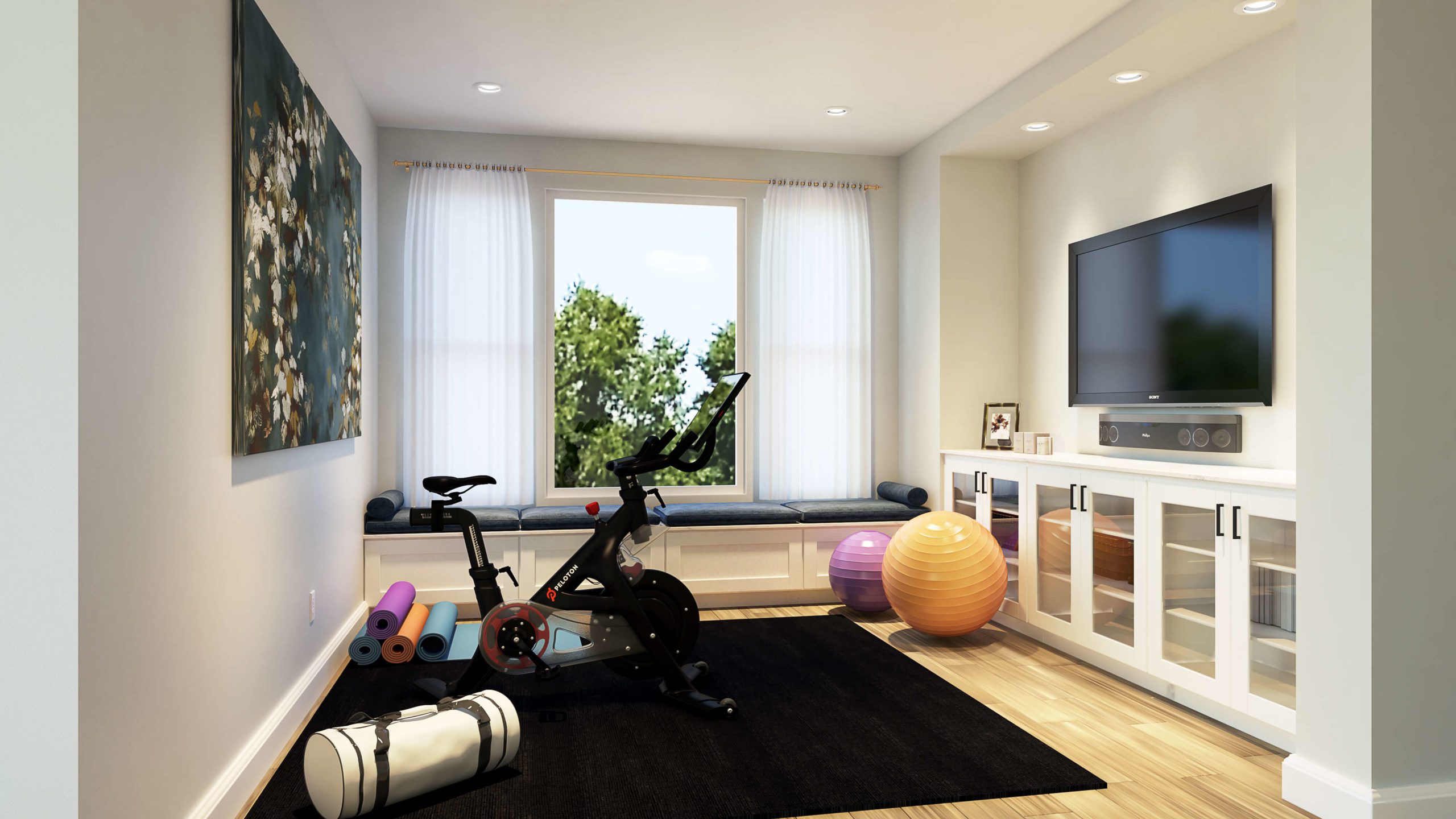 Flex Room Example as a Home Gym