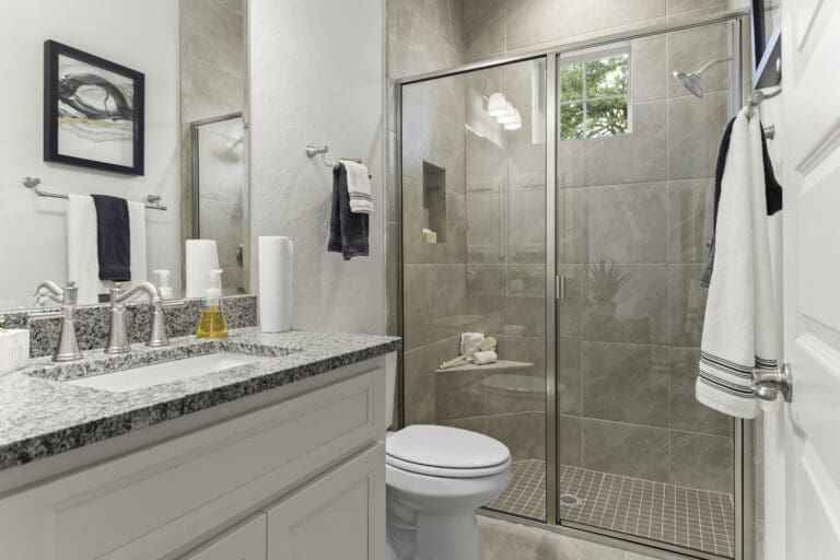 Bathroom in Ashlyn home at Belle Oaks, Bulverde TX