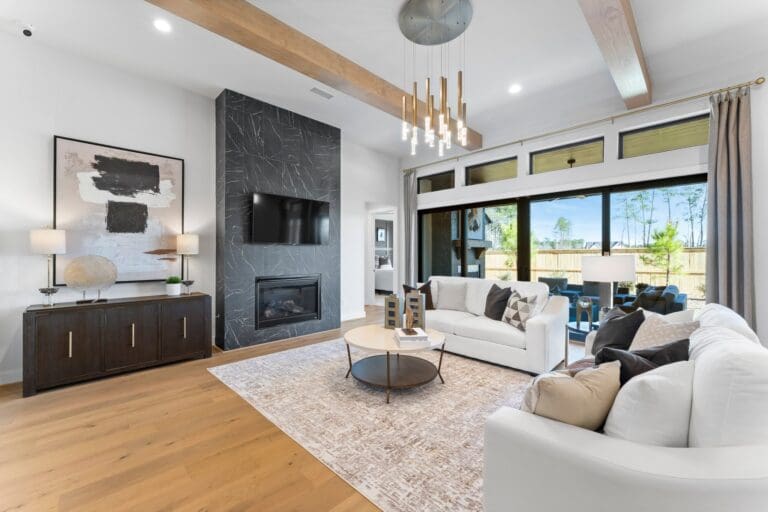 new construction homes magnolia open-concept living area