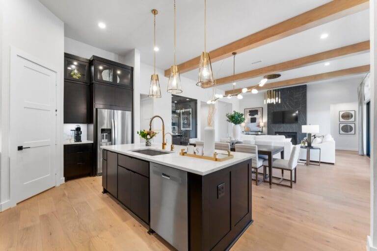 new build homes magnolia modern kitchen with island