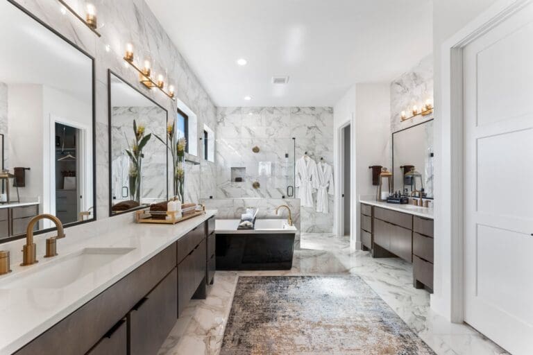 new construction homes magnolia primary suite bathroom