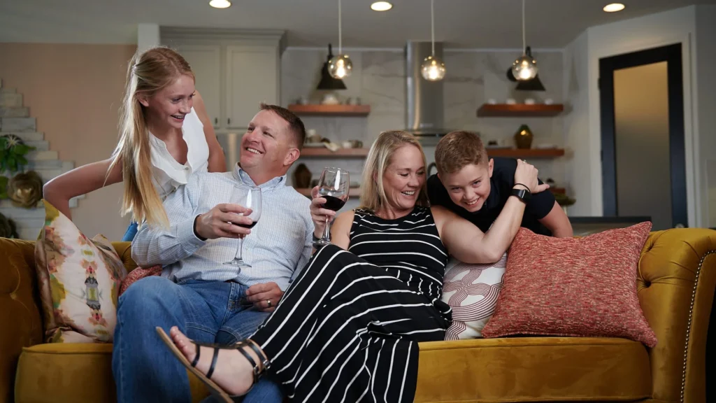 Family Sitting on Couch