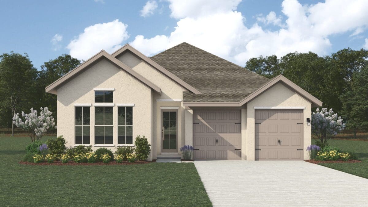Palatine Floor Plan Elevation A in Nolte Farms, Seguin | Sitterle Homes