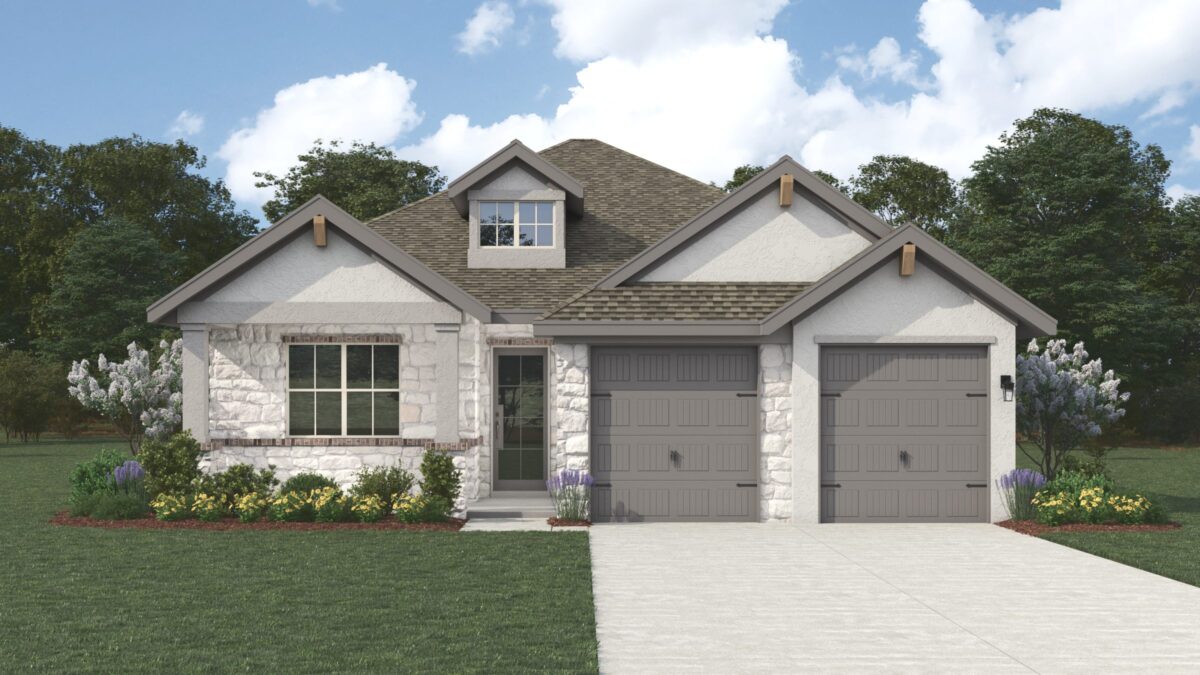 Roundstone Floor Plan Elevation A Nolte Farms, Seguin | Sitterle Homes