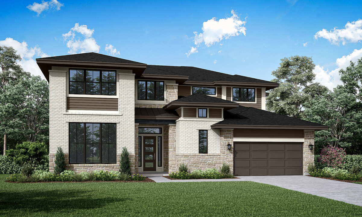 Rosedale Floor Plan Elevation C Fulshear Lakes 70s | Sitterle Homes